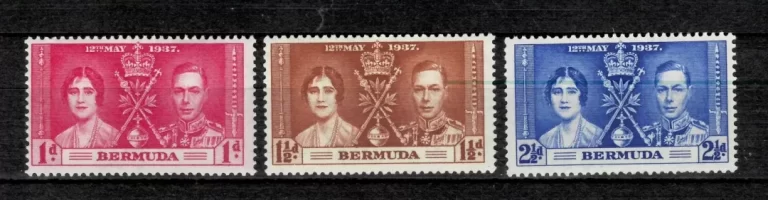 Bermuda KGV 1936 Coronation postage stamps set