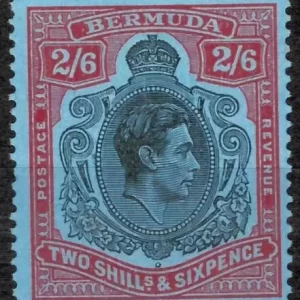 Bermuda year 1938 stamp – 2/6 Shilling