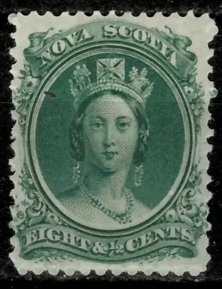 British Nova Scotia year 1860 8½c green MH stamp