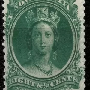 British Nova Scotia year 1860 8½c green MH stamp