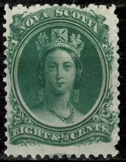 British Nova Scotia year 1860 8½c green MH stamp