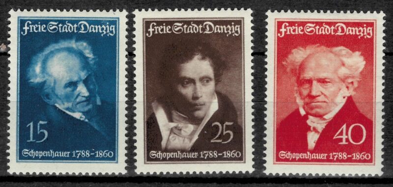 Danzig 1938 / 150th Ann. Birth of Arthur Schopenhauer stamps set