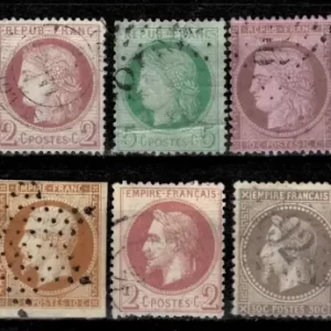 France and colonies year 1863/75 stamps - Ceres & Napoléon III Used set VF