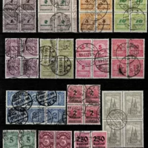 Germany Weimar republic year 1923 Used stamps collection