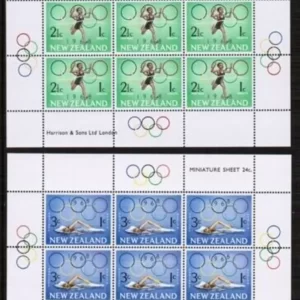 New Zealand 1968 Olympic Games Mexico Mint never hinged postage stamps