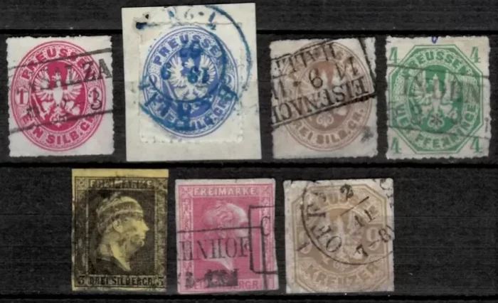 Prussia / Preussen year 1850/67 – Used lot of Stamps