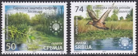 Serbia 2017 European Nature Protection postage stamps set MNH