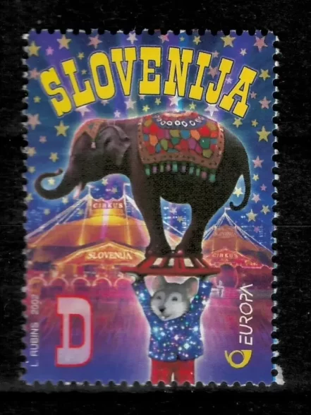 Slovenia year 2002 stamp Europa CEPT - Circus / Elephant ☀ MNH**