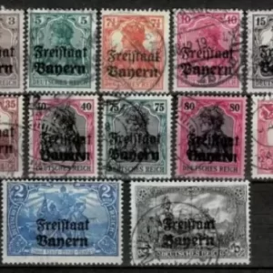 Bavaria - Bayern year 1919 stamps Short set Used set