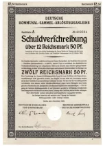 Germany 1926 Stocks Bonds 12,5 Reichsmark