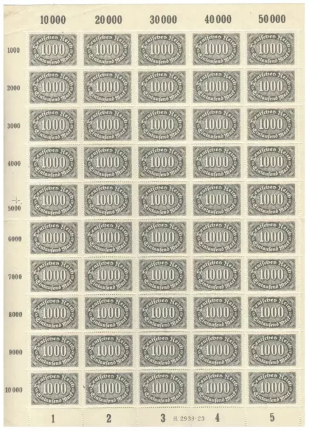 Germany Weimar Republic 1923 1000 mark MNH stamps