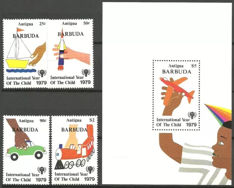 Antigua Barbuda 1979 International Year of the Child postage stamps