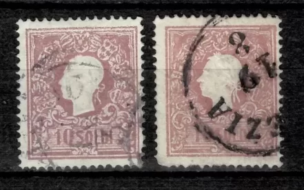 Austria Empire 1858 Lombardy Venetia 10 soldi postage stamps