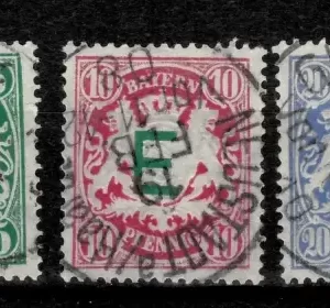 Bavaria 1908 Mi 1/5 Rail Service Used set