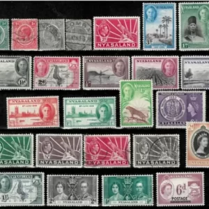 British Nyasaland 1910/40 MH lot of postage stamps