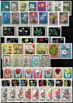 Collection of Eastern Europe Flowers and plants 16 Complete sets of stamps