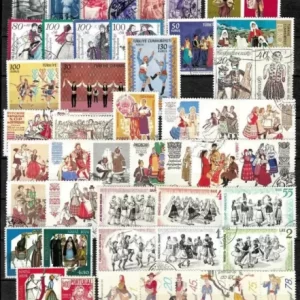 Europe costumes/Folk dancers year 1950/90 Used colection VF stamps