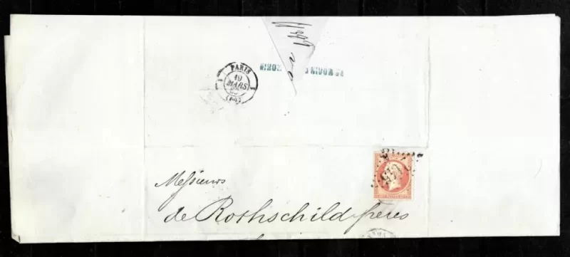 France 1863 Old Cover to Rothschild family