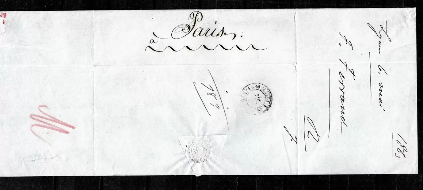 France 1863 Old Cover to Rothschild
