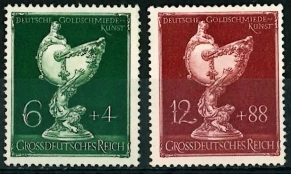 German Reich year 1944 stamps Goldsmith Art - MNH complete set