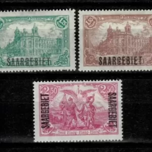 Germany 1920 Saar – Saargebeit lot Mi 41/43 MH stamps