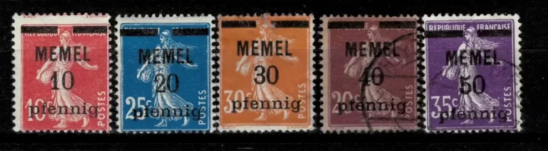 Germany – Memel – 1920 French stamps overprinted