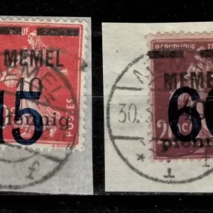 Germany – Memel 1921 French stamps