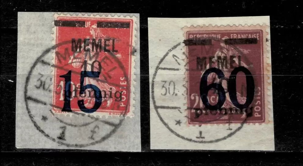 Germany – Memel 1921 French stamps