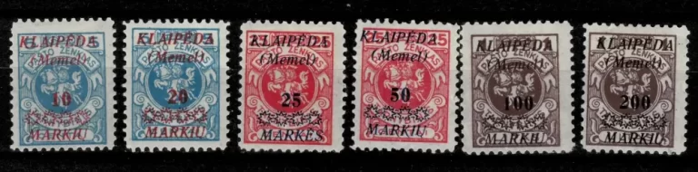 Germany - Memel - 1923 Lithuanian Official Stamps Overprinted MH set