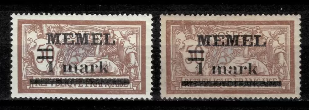 Germany Memel / Lithuania 1920 1m /50c MNH stamps