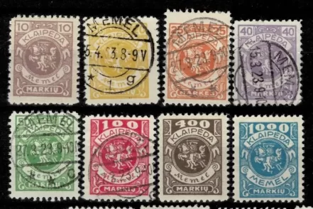 Germany Memel year 1923 stamps Used/MH lot