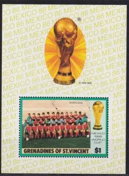 Grenadines of St. Vincent year 1986 stamps FIFA Football World Cup Mexico MSS