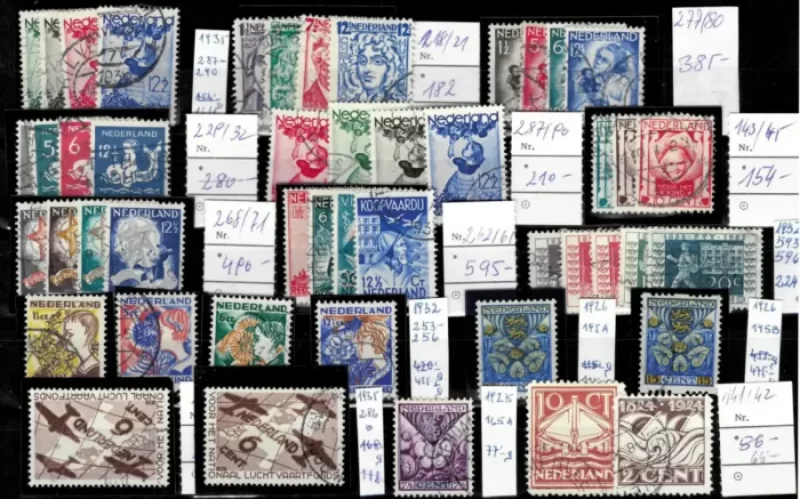 Netherlands year 1910/40 Used stamps