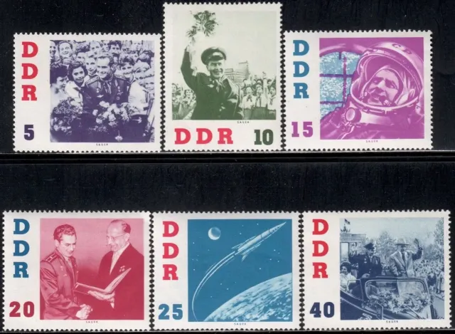 DDR Germany year 1961 stamps - Cosmonaut Titov's Visit to DDR