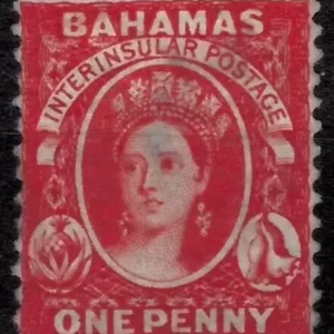 Bahamas year 1863 stamp 1d - Sg.24 Unused - MH (*)