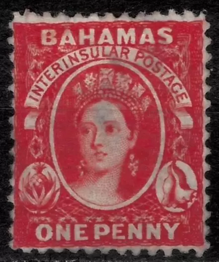 Bahamas year 1863 stamp 1d - Sg.24 Unused - MH (*)