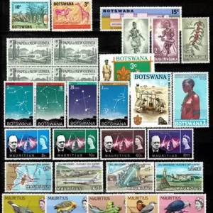 Britain Mauritius, Botswana, Barbados 1960 1980 postage stamps