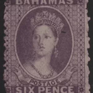 British Bahamas year 1863 6d deep lilac Unused stamp MNG