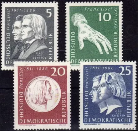 DDR Germany year 1961 - Composer Franz Liszt MNH** stamps