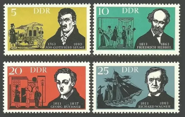 DDR Germany Stamps 1963 Famous people / German Artists set