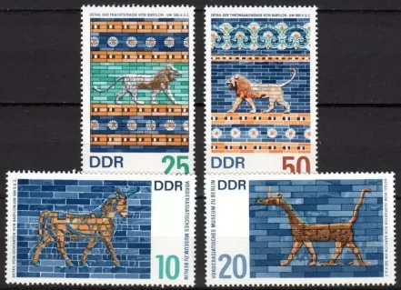 DDR Germany Stamps year 1966 - Art from Babylon - MNH complete set