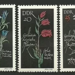 DDR Germany Stamps year 1966 stamps Protected Flowers MNH**