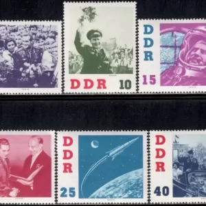 DDR Germany year 1961 stamps - Titov's Visit to DDR - Cosmonaut full set