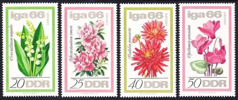 DDR Stamps year 1964 Flowers - International Garden Exhibition