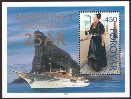 Faroe Islands year 1997 stamps Ships/ Jubilee Queen