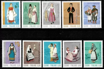 Finland 1972 Regional Costumes stamps set