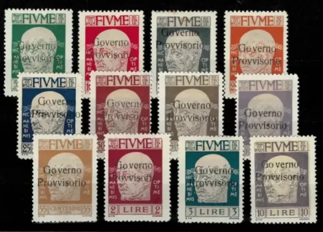 Fiume year 1921 stamps Provisional Government