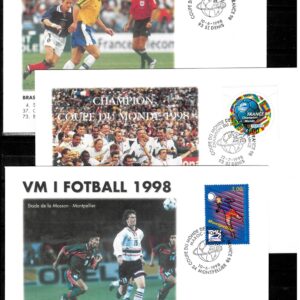 France year 1998 ☀ Soccer - World Cup France 12 FDC set ☀ New Unused **