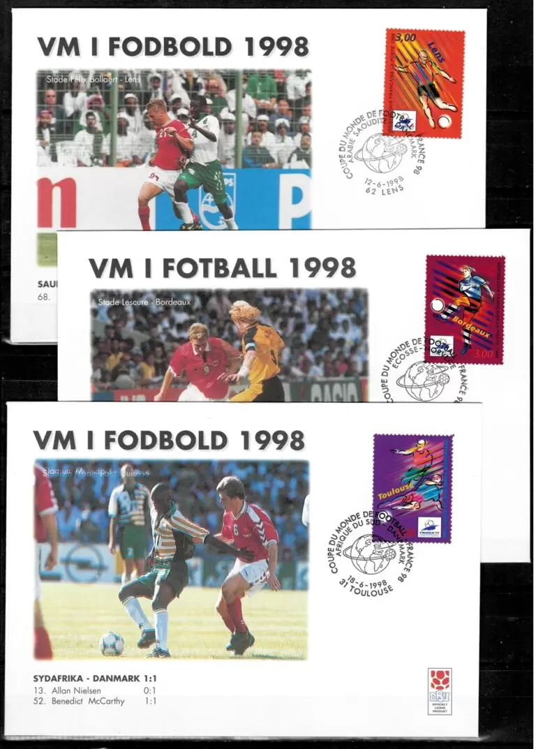 France year 1998 Soccer - World Cup France FDC set