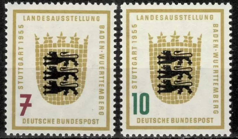 Germany BRD 1955 Baden-Württemberg Exhibition postage stamps